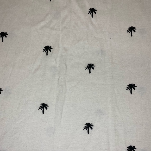 Denim & Flower Ricky Singh White Palm Tree Pattern Men’s Tshirt Sz L‎ - Picture 3 of 7